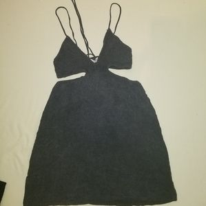 Indah Robin Cutaway Mini Dress in Grey